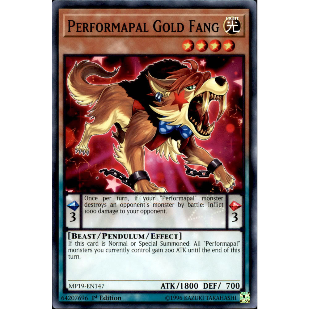 Performapal Gold Fang MP19-EN147 Yu-Gi-Oh! Card from the Mega Tin 2019 Mega Pack Set