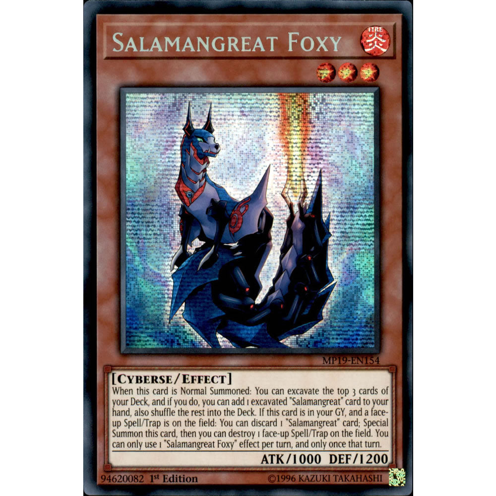Salamangreat Foxy MP19-EN154 Yu-Gi-Oh! Card from the Mega Tin 2019 Mega Pack Set