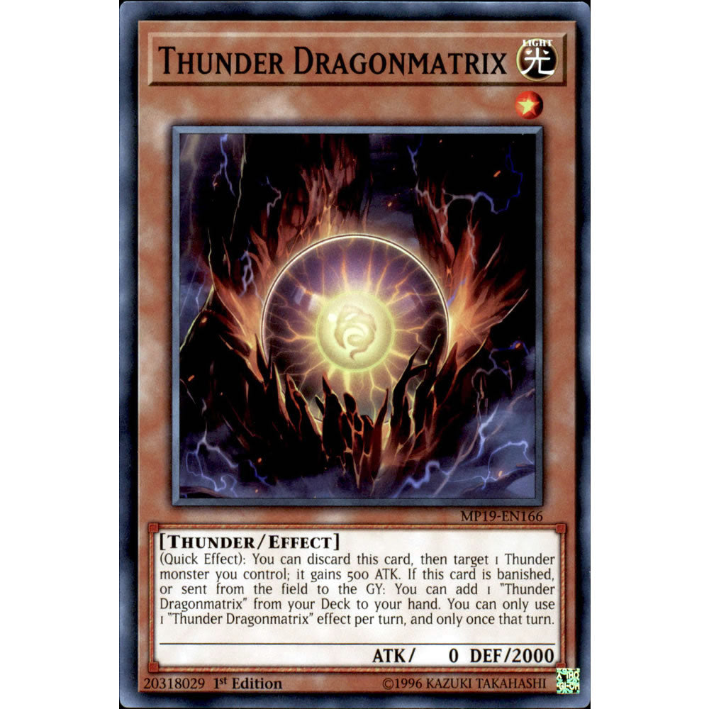 Thunder Dragonmatrix MP19-EN166 Yu-Gi-Oh! Card from the Mega Tin 2019 Mega Pack Set