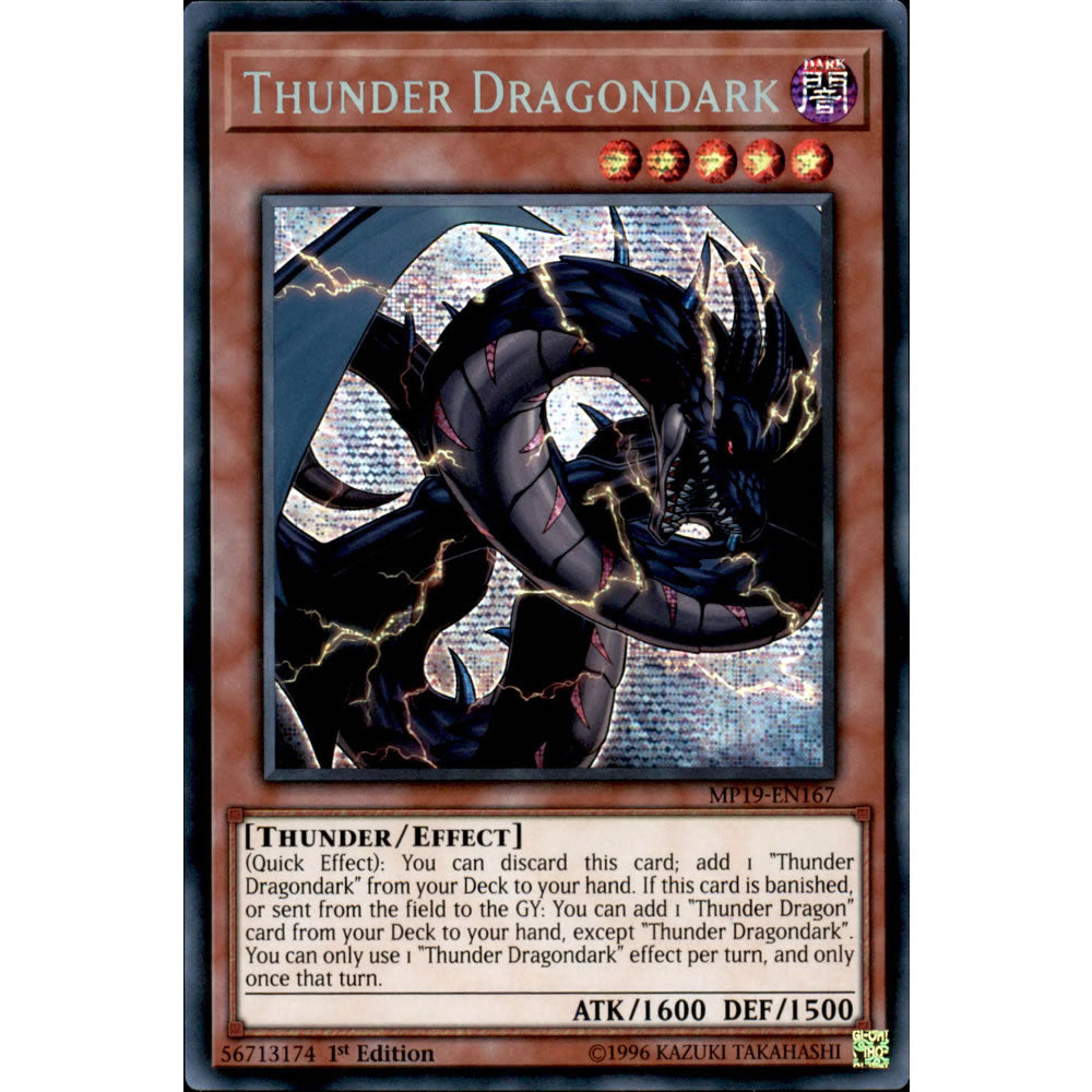 Thunder Dragondark MP19-EN167 Yu-Gi-Oh! Card from the Mega Tin 2019 Mega Pack Set