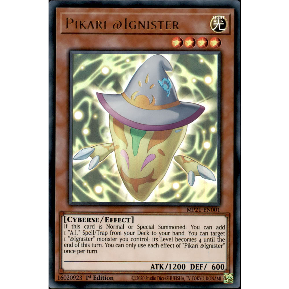 Pikari @Ignister MP21-EN001 Yu-Gi-Oh! Card from the Mega Tin 2021 Mega Pack Set