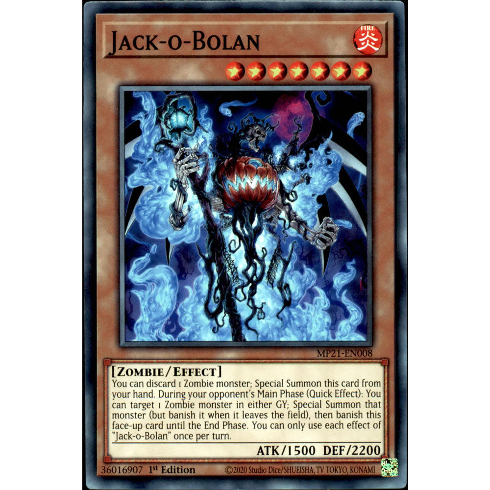 Jack-o-Bolan MP21-EN008 Yu-Gi-Oh! Card from the Mega Tin 2021 Mega Pack Set