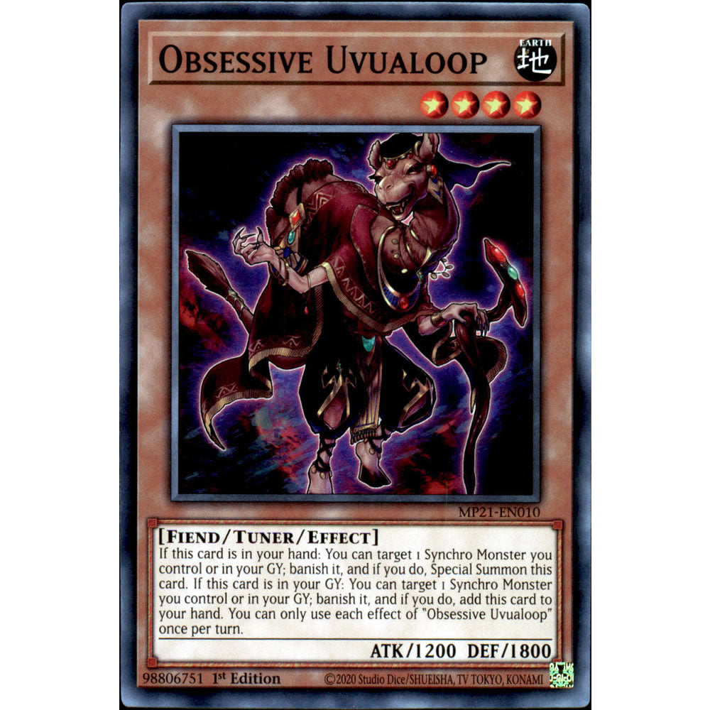 Obsessive Uvualoop MP21-EN010 Yu-Gi-Oh! Card from the Mega Tin 2021 Mega Pack Set