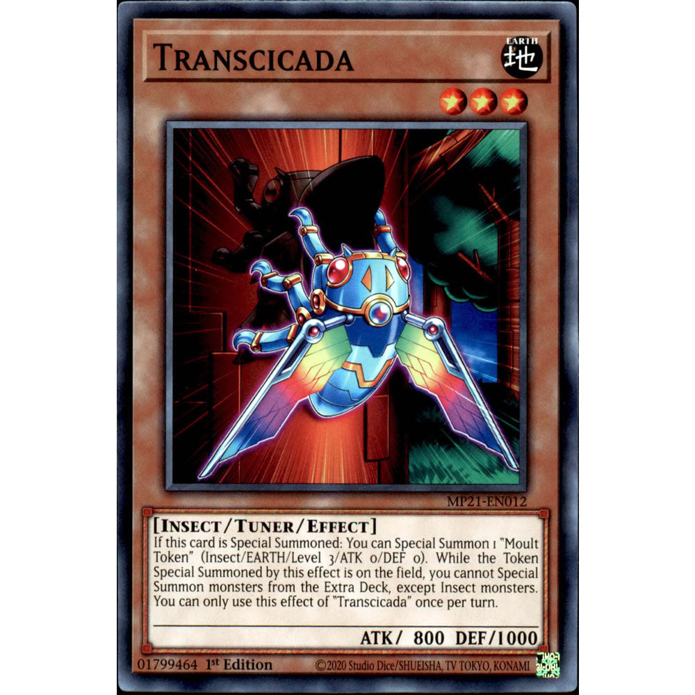 Transcicada MP21-EN012 Yu-Gi-Oh! Card from the Mega Tin 2021 Mega Pack Set