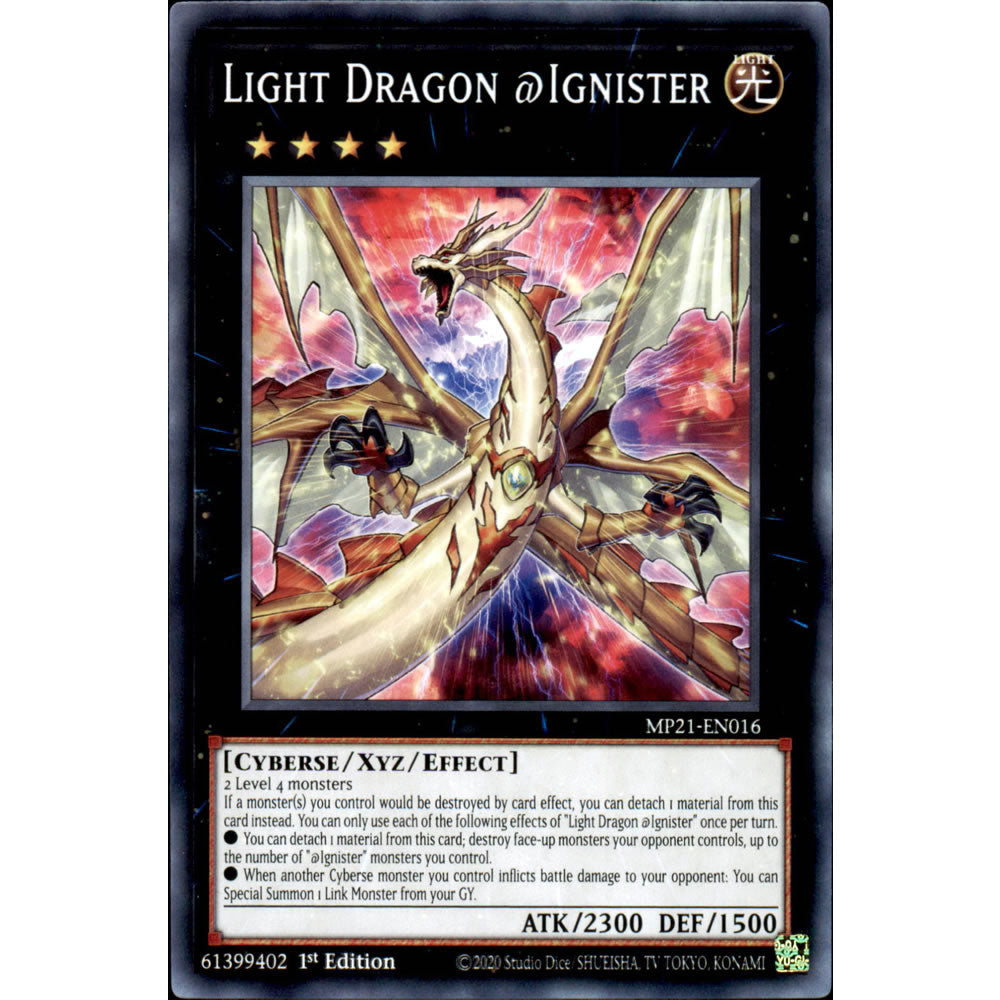 Light Dragon @Ignister MP21-EN016 Yu-Gi-Oh! Card from the Mega Tin 2021 Mega Pack Set