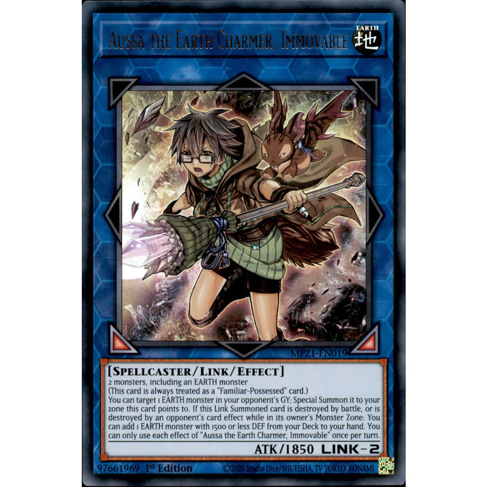 Aussa the Earth Charmer, Immovable MP21-EN019 Yu-Gi-Oh! Card from the Mega Tin 2021 Mega Pack Set