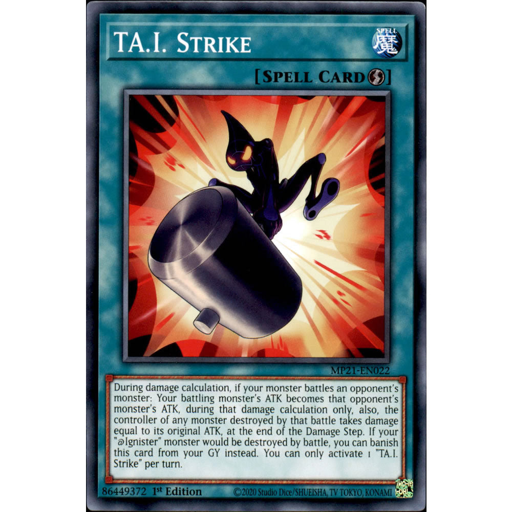 TA.I. Strike MP21-EN022 Yu-Gi-Oh! Card from the Mega Tin 2021 Mega Pack Set