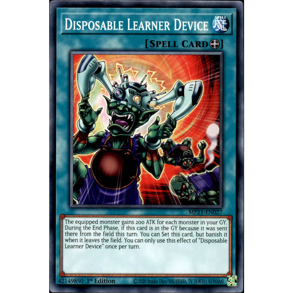 Disposable Learner Device MP21-EN027 Yu-Gi-Oh! Card from the Mega Tin 2021 Mega Pack Set