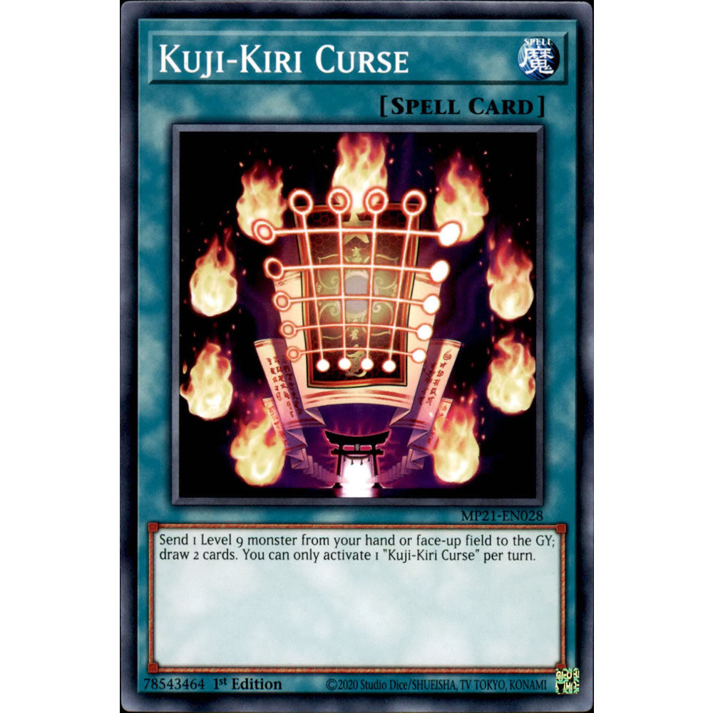 Kuji-Kiri Curse MP21-EN028 Yu-Gi-Oh! Card from the Mega Tin 2021 Mega Pack Set