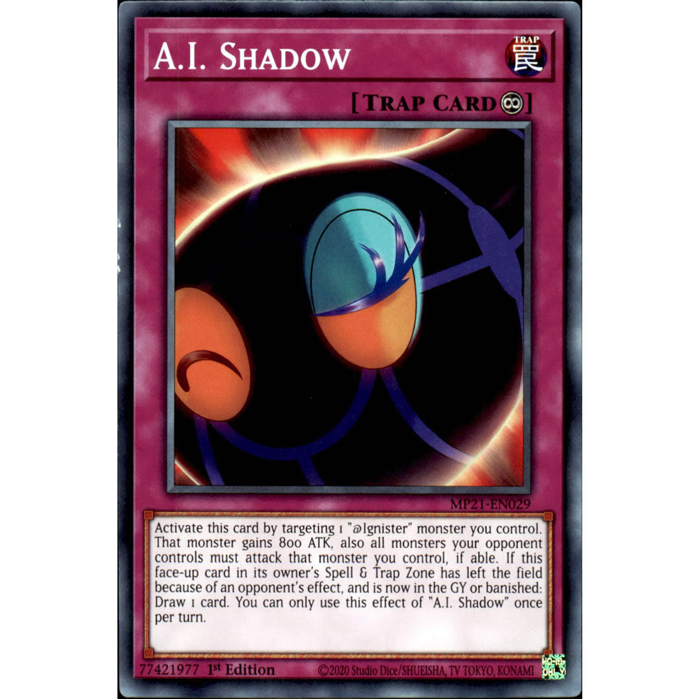 A.I. Shadow MP21-EN029 Yu-Gi-Oh! Card from the Mega Tin 2021 Mega Pack Set