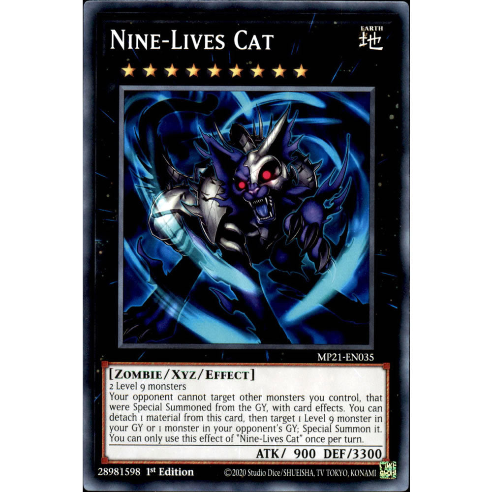 Nine-Lives Cat MP21-EN035 Yu-Gi-Oh! Card from the Mega Tin 2021 Mega Pack Set