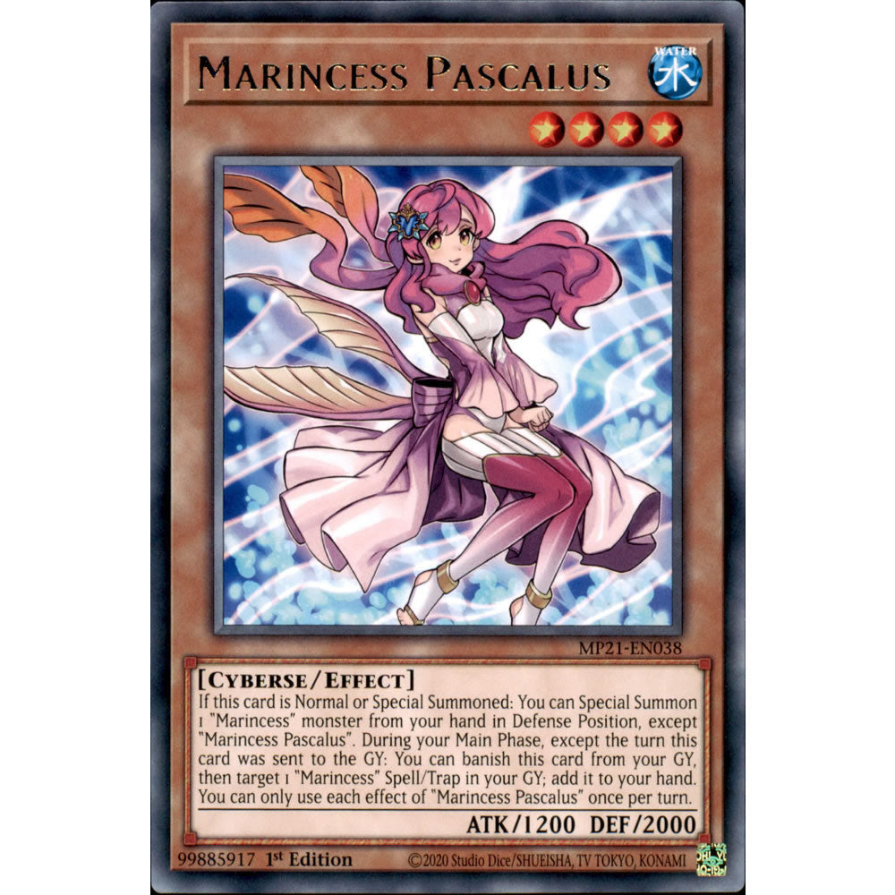 Marincess Pascalus MP21-EN038 Yu-Gi-Oh! Card from the Mega Tin 2021 Mega Pack Set