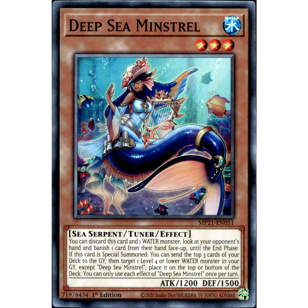 Deep Sea Minstrel MP21-EN051 Yu-Gi-Oh! Card from the Mega Tin 2021 Mega Pack Set