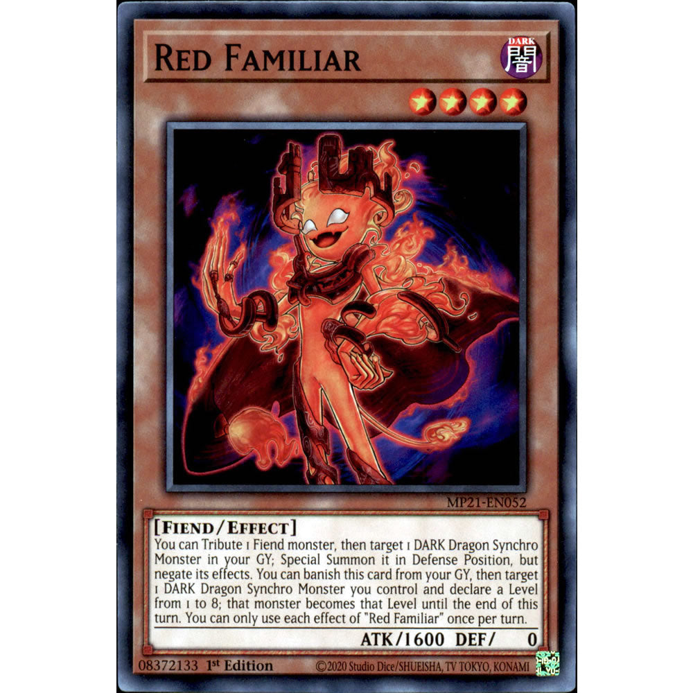 Red Familiar MP21-EN052 Yu-Gi-Oh! Card from the Mega Tin 2021 Mega Pack Set