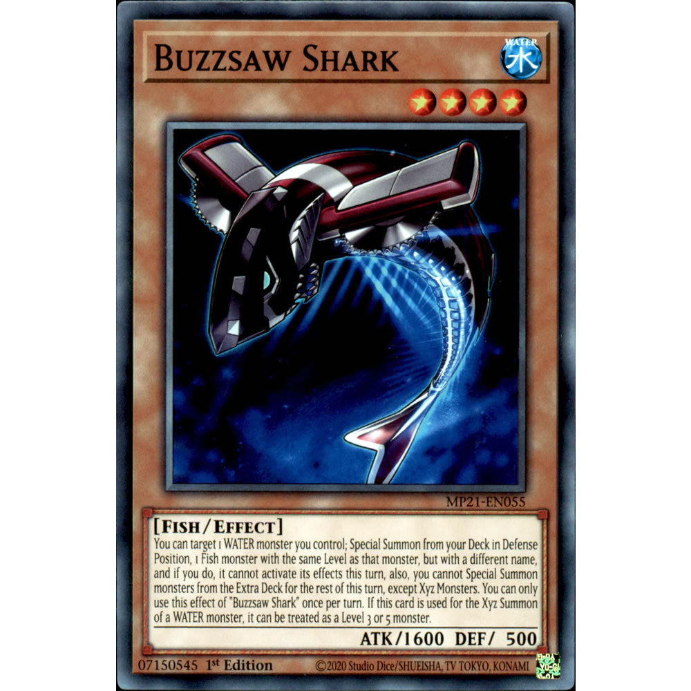 Buzzsaw Shark MP21-EN055 Yu-Gi-Oh! Card from the Mega Tin 2021 Mega Pack Set