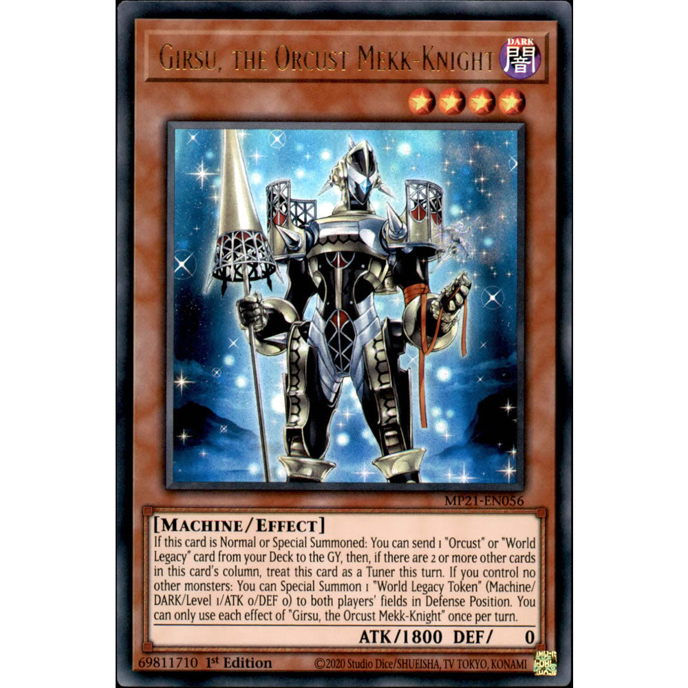 Girsu, the Orcust Mekk-Knight MP21-EN056 Yu-Gi-Oh! Card from the Mega Tin 2021 Mega Pack Set