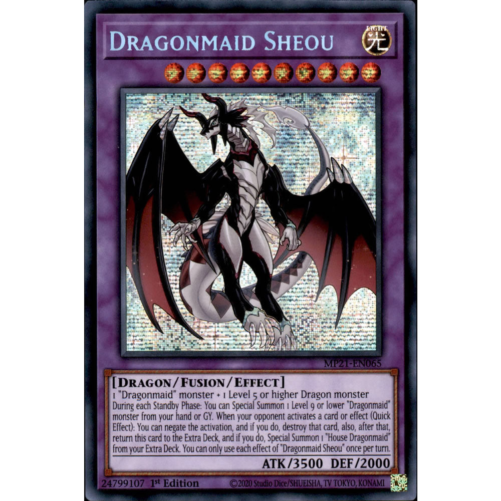 Dragonmaid Sheou MP21-EN065 Yu-Gi-Oh! Card from the Mega Tin 2021 Mega Pack Set