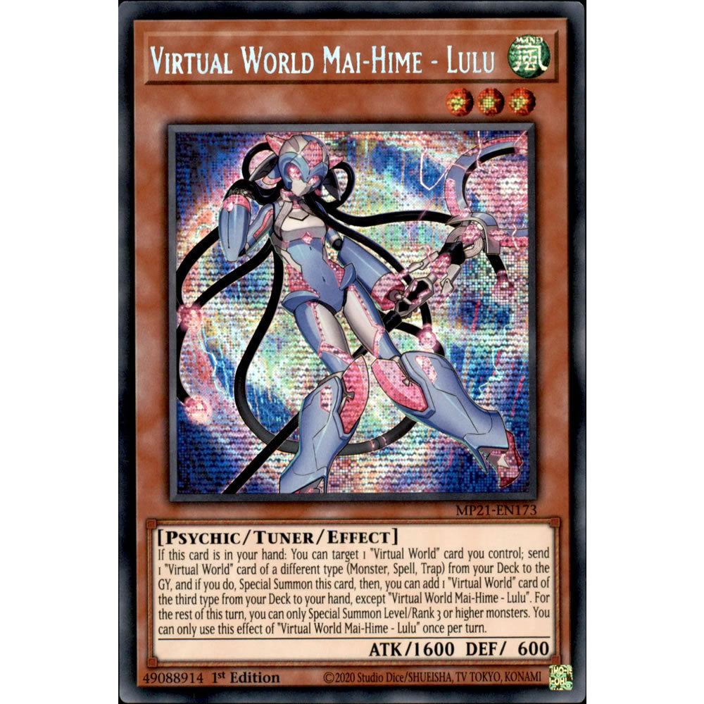Virtual World Mai-Hime - Lulu MP21-EN173 Yu-Gi-Oh! Card from the Mega Tin 2021 Mega Pack Set