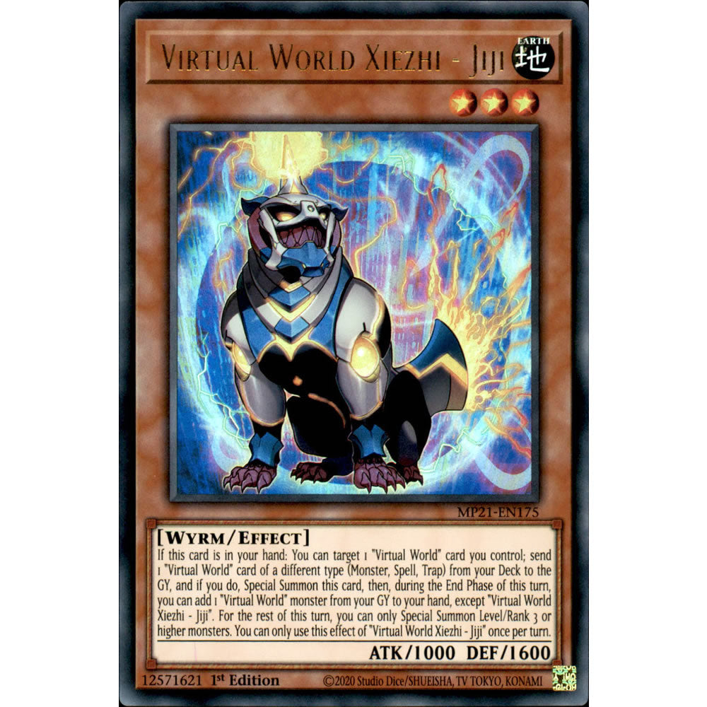 Virtual World Xiezhi - Jiji MP21-EN175 Yu-Gi-Oh! Card from the Mega Tin 2021 Mega Pack Set