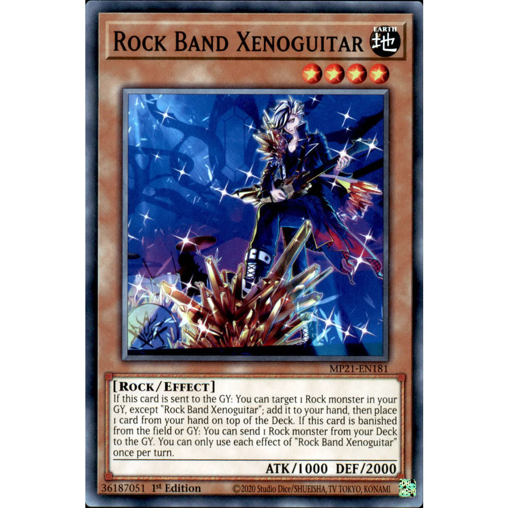 Rock Band Xenoguitar MP21-EN181 Yu-Gi-Oh! Card from the Mega Tin 2021 Mega Pack Set