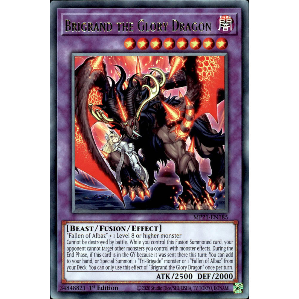 Brigrand the Glory Dragon MP21-EN185 Yu-Gi-Oh! Card from the Mega Tin 2021 Mega Pack Set