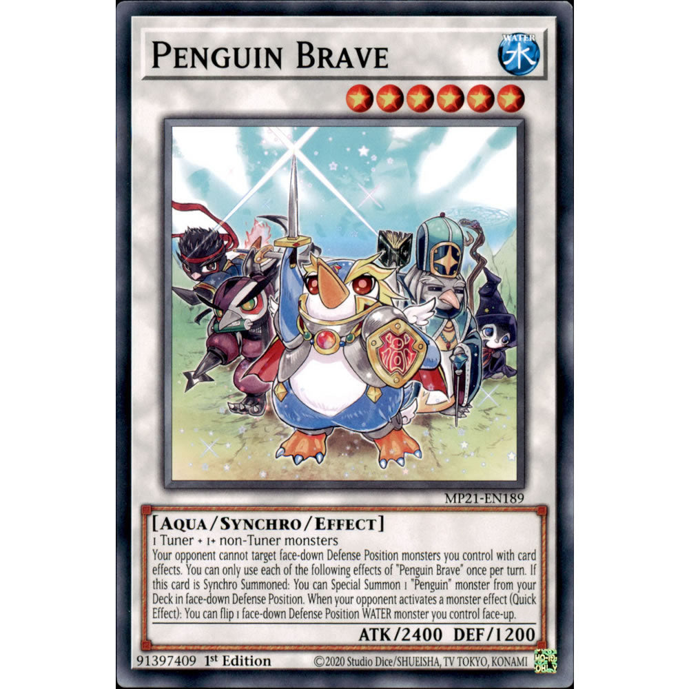 Penguin Brave MP21-EN189 Yu-Gi-Oh! Card from the Mega Tin 2021 Mega Pack Set