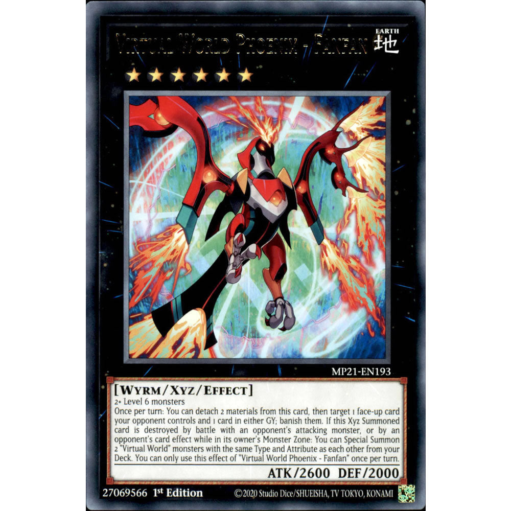 Virtual World Phoenix - Fanfan MP21-EN193 Yu-Gi-Oh! Card from the Mega Tin 2021 Mega Pack Set