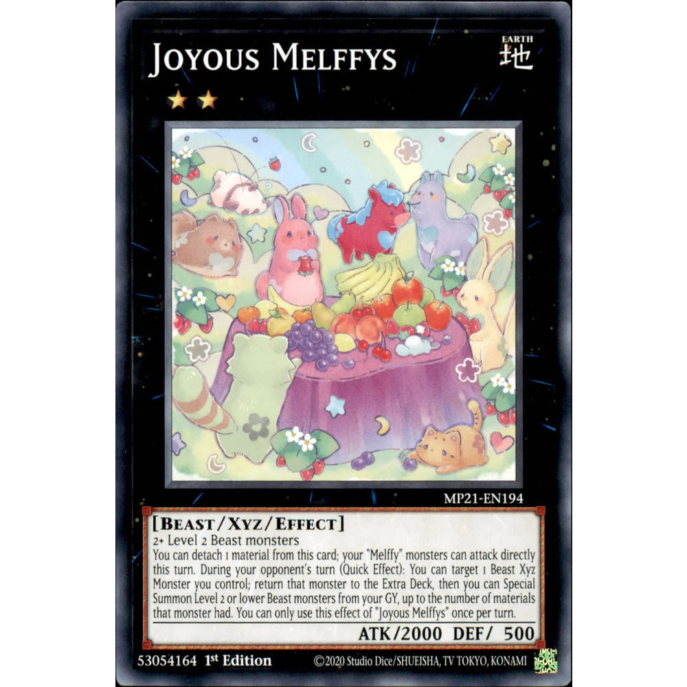 Joyous Melffys MP21-EN194 Yu-Gi-Oh! Card from the Mega Tin 2021 Mega Pack Set