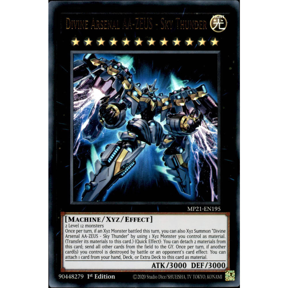 Divine Arsenal AA-ZEUS - Sky Thunder MP21-EN195 Yu-Gi-Oh! Card from the Mega Tin 2021 Mega Pack Set