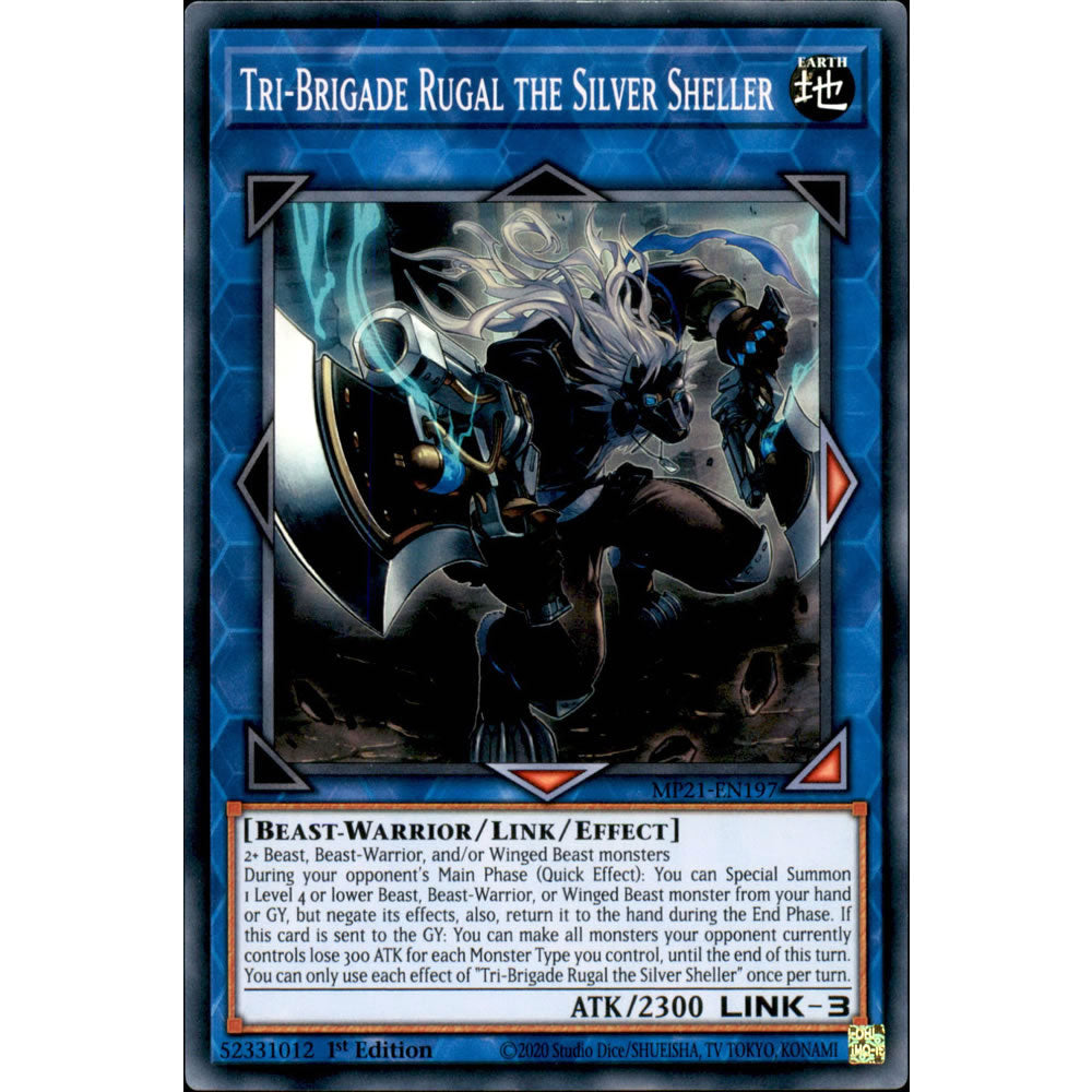 Tri-Brigade Rugal the Silver Sheller MP21-EN197 Yu-Gi-Oh! Card from the Mega Tin 2021 Mega Pack Set