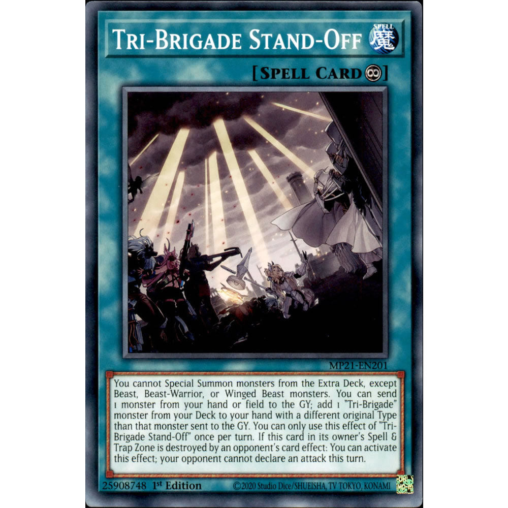 Tri-Brigade Stand-Off MP21-EN201 Yu-Gi-Oh! Card from the Mega Tin 2021 Mega Pack Set