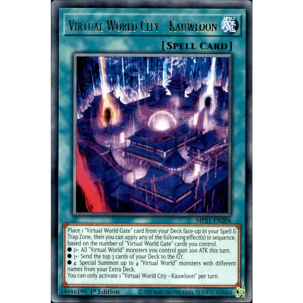 Virtual World City - Kauwloon MP21-EN204 Yu-Gi-Oh! Card from the Mega Tin 2021 Mega Pack Set