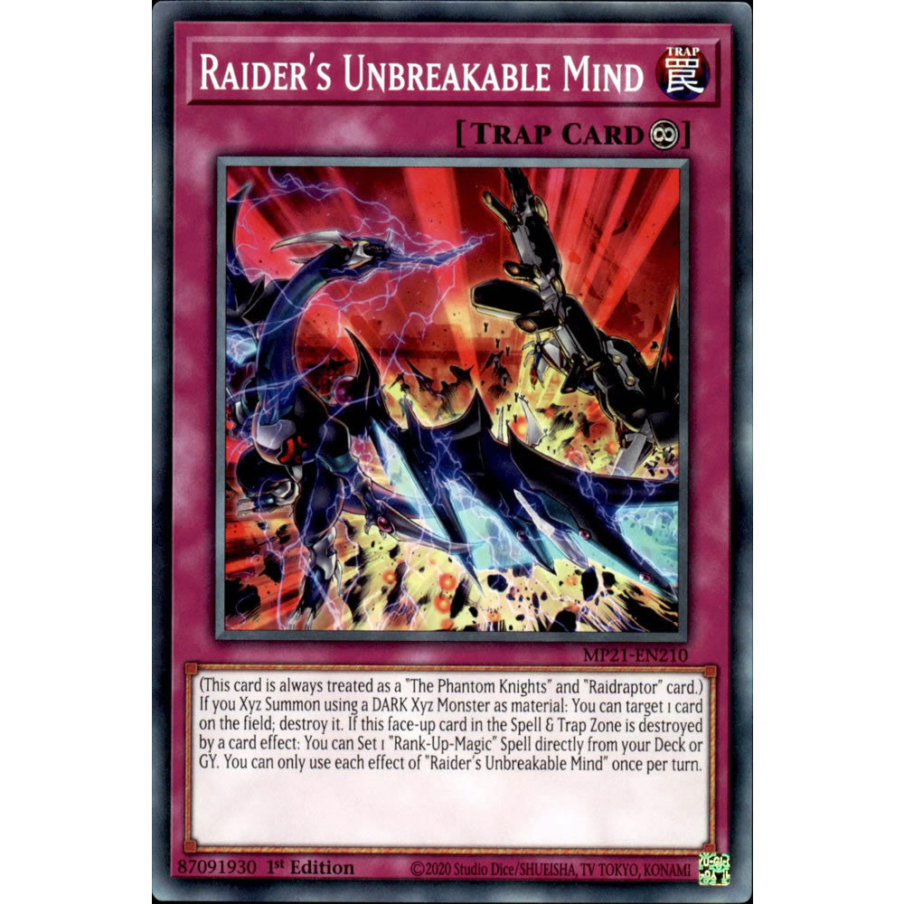 Raider's Unbreakable Mind MP21-EN210 Yu-Gi-Oh! Card from the Mega Tin 2021 Mega Pack Set