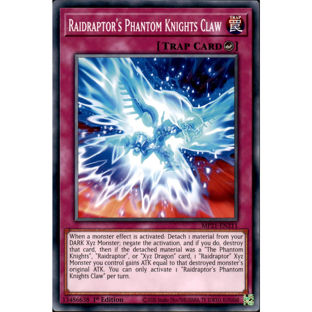 Raidraptor's Phantom Knights Claw MP21-EN211 Yu-Gi-Oh! Card from the Mega Tin 2021 Mega Pack Set