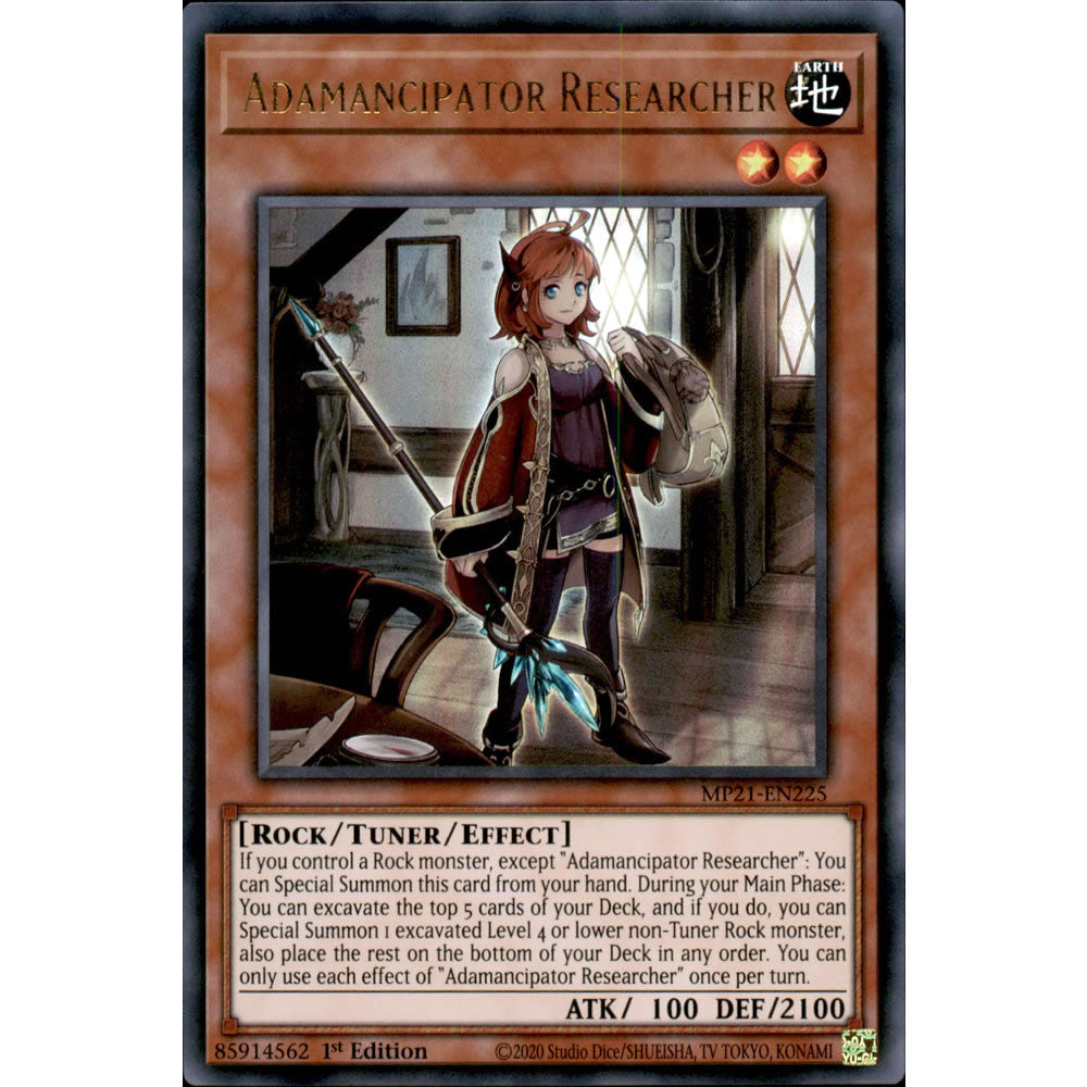 Adamancipator Researcher MP21-EN225 Yu-Gi-Oh! Card from the Mega Tin 2021 Mega Pack Set