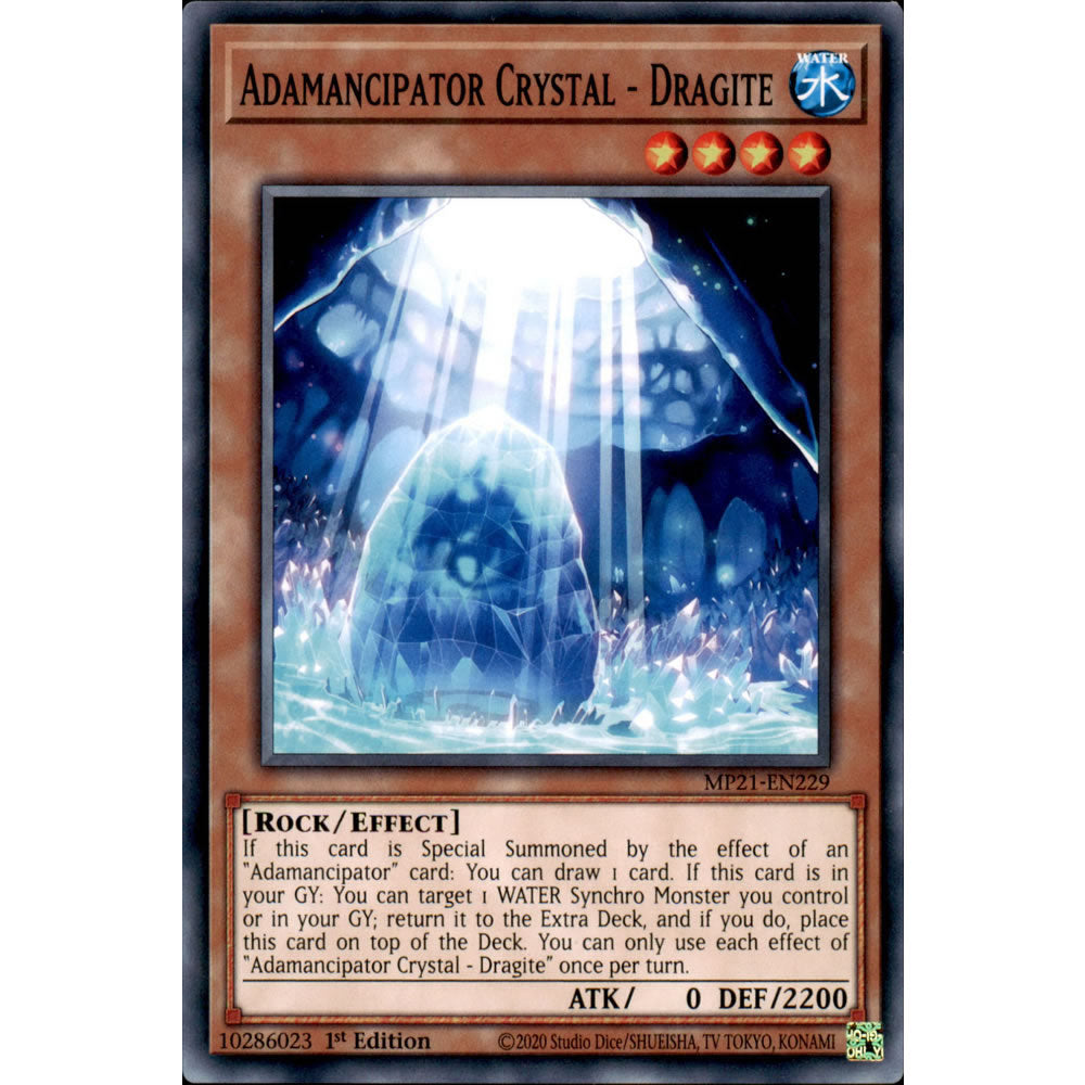 Adamancipator Crystal - Dragite MP21-EN229 Yu-Gi-Oh! Card from the Mega Tin 2021 Mega Pack Set