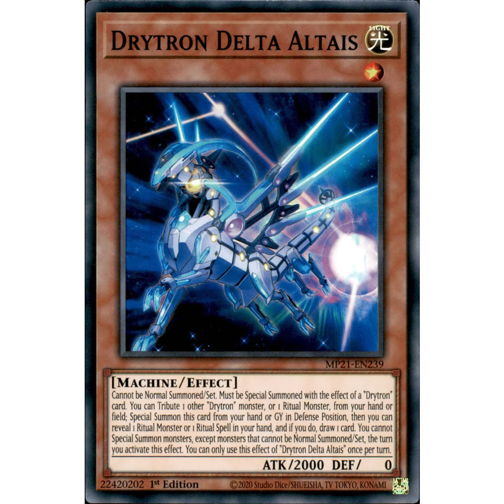Drytron Delta Altais MP21-EN239 Yu-Gi-Oh! Card from the Mega Tin 2021 Mega Pack Set
