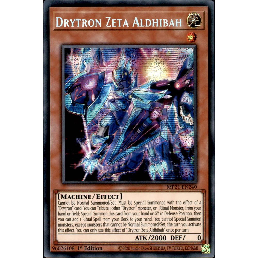 Drytron Zeta Aldhibah MP21-EN240 Yu-Gi-Oh! Card from the Mega Tin 2021 Mega Pack Set