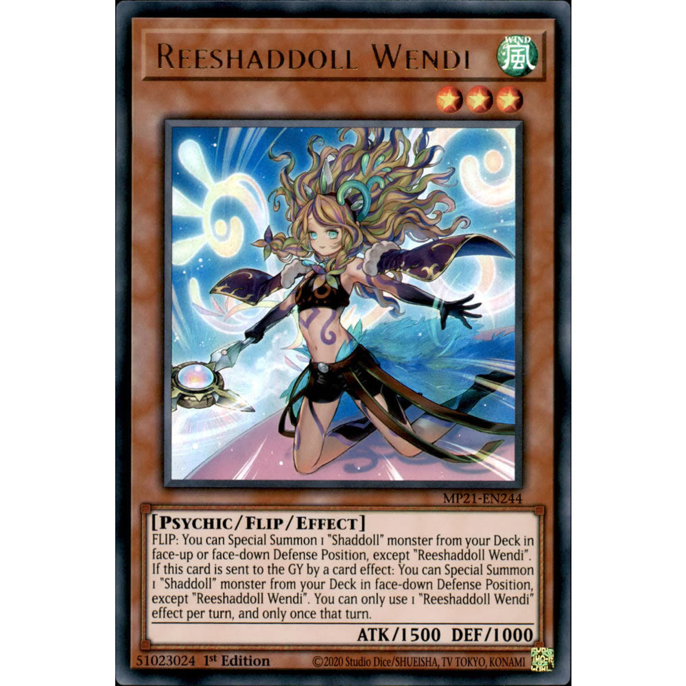 Reeshaddoll Wendi MP21-EN244 Yu-Gi-Oh! Card from the Mega Tin 2021 Mega Pack Set