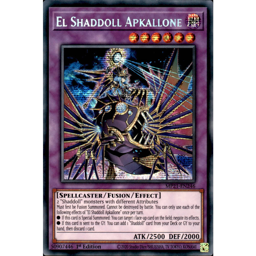 El Shaddoll Apkallone MP21-EN246 Yu-Gi-Oh! Card from the Mega Tin 2021 Mega Pack Set