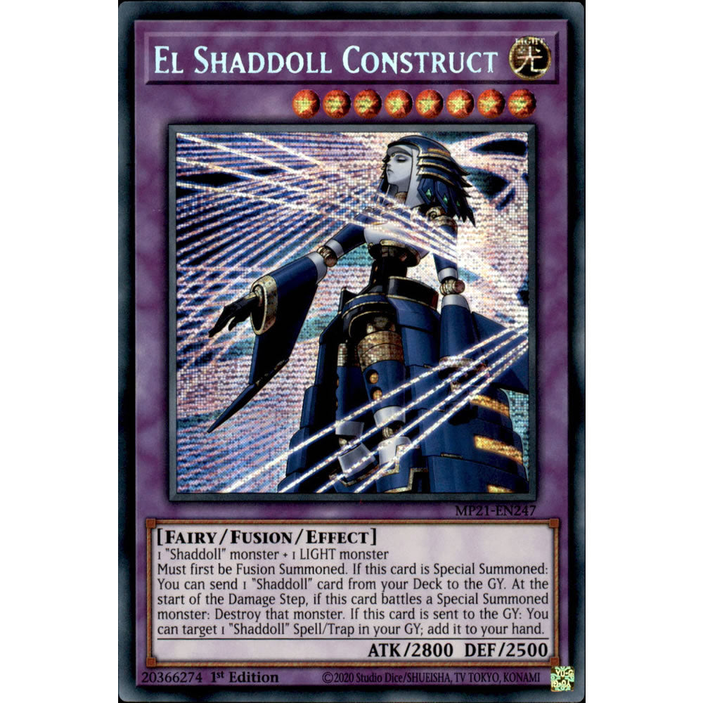 El Shaddoll Construct (alternate art) MP21-EN247 Yu-Gi-Oh! Card from the Mega Tin 2021 Mega Pack Set