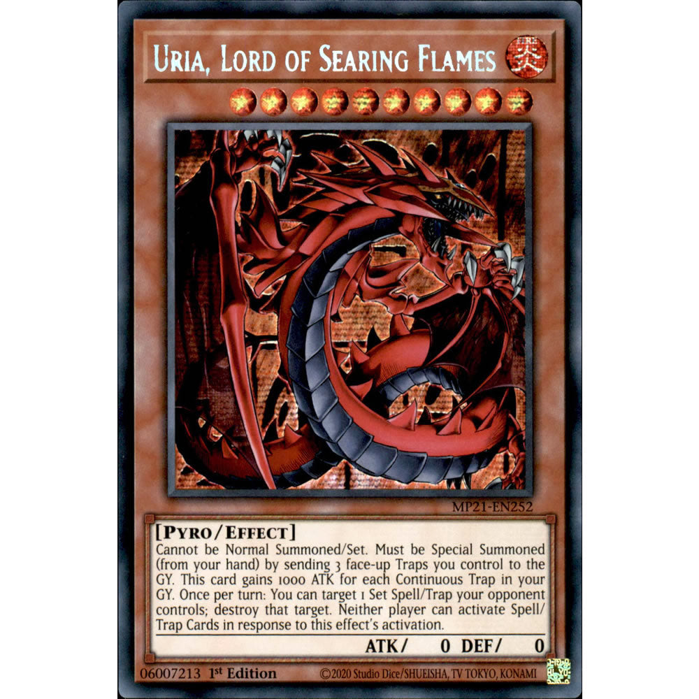 Uria, Lord of Searing Flames MP21-EN252 Yu-Gi-Oh! Card from the Mega Tin 2021 Mega Pack Set