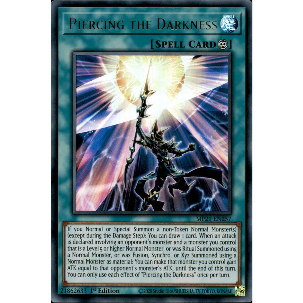 Piercing the Darkness MP21-EN257 Yu-Gi-Oh! Card from the Mega Tin 2021 Mega Pack Set