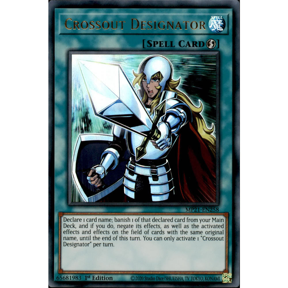 Crossout Designator MP21-EN258 Yu-Gi-Oh! Card from the Mega Tin 2021 Mega Pack Set