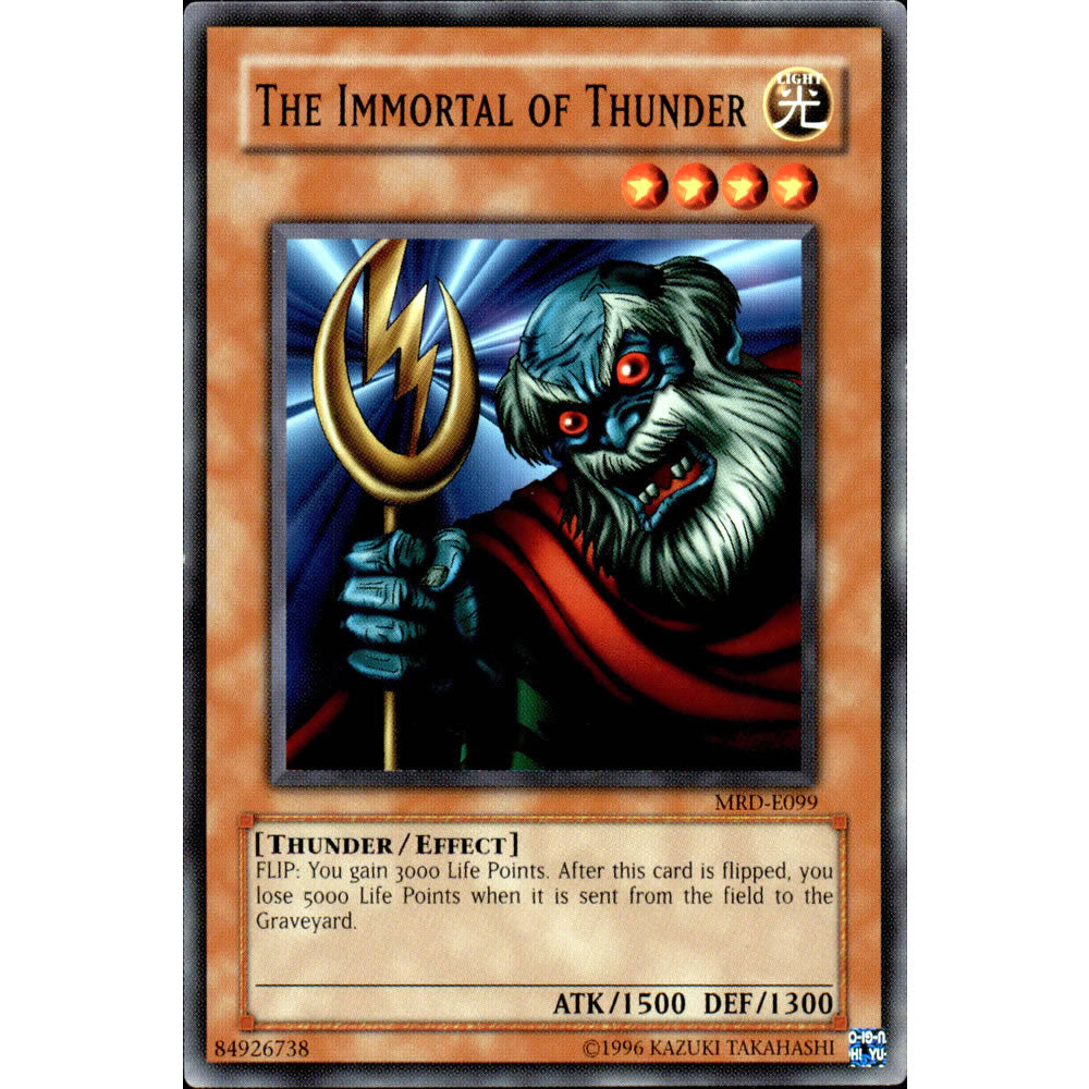 The Immortal of Thunder MRD-099 Yu-Gi-Oh! Card from the Metal Raiders Set