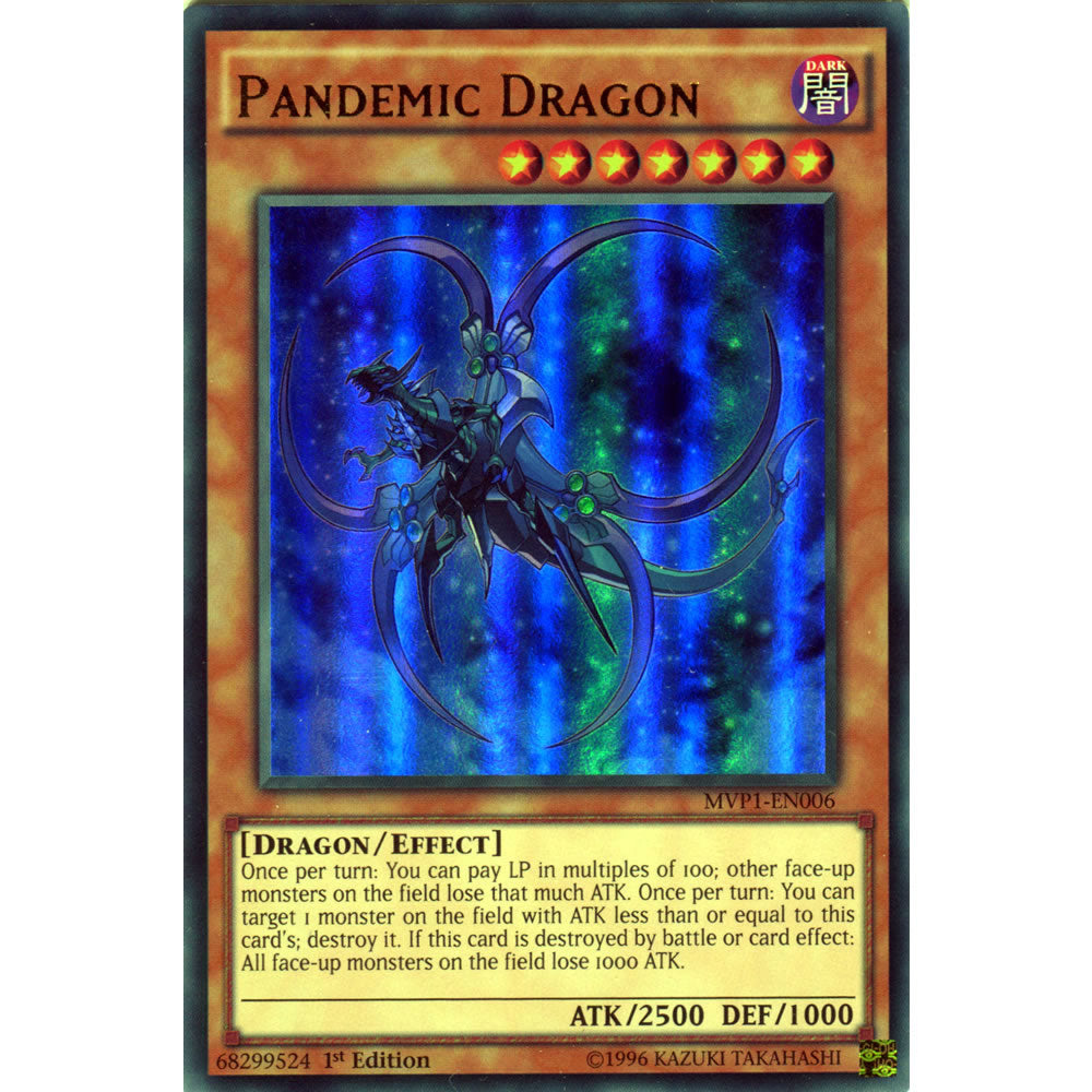 Pandemic Dragon MVP1-EN006 Yu-Gi-Oh! Card from the The Dark Side of Dimensions Movie Pack Set