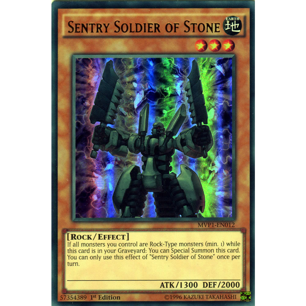Sentry Soldier of Stone MVP1-EN012 Yu-Gi-Oh! Card from the The Dark Side of Dimensions Movie Pack Set