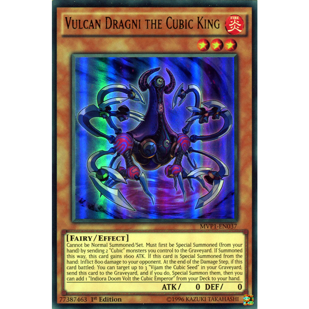 Vulcan Dragni the Cubic King MVP1-EN037 Yu-Gi-Oh! Card from the The Dark Side of Dimensions Movie Pack Set