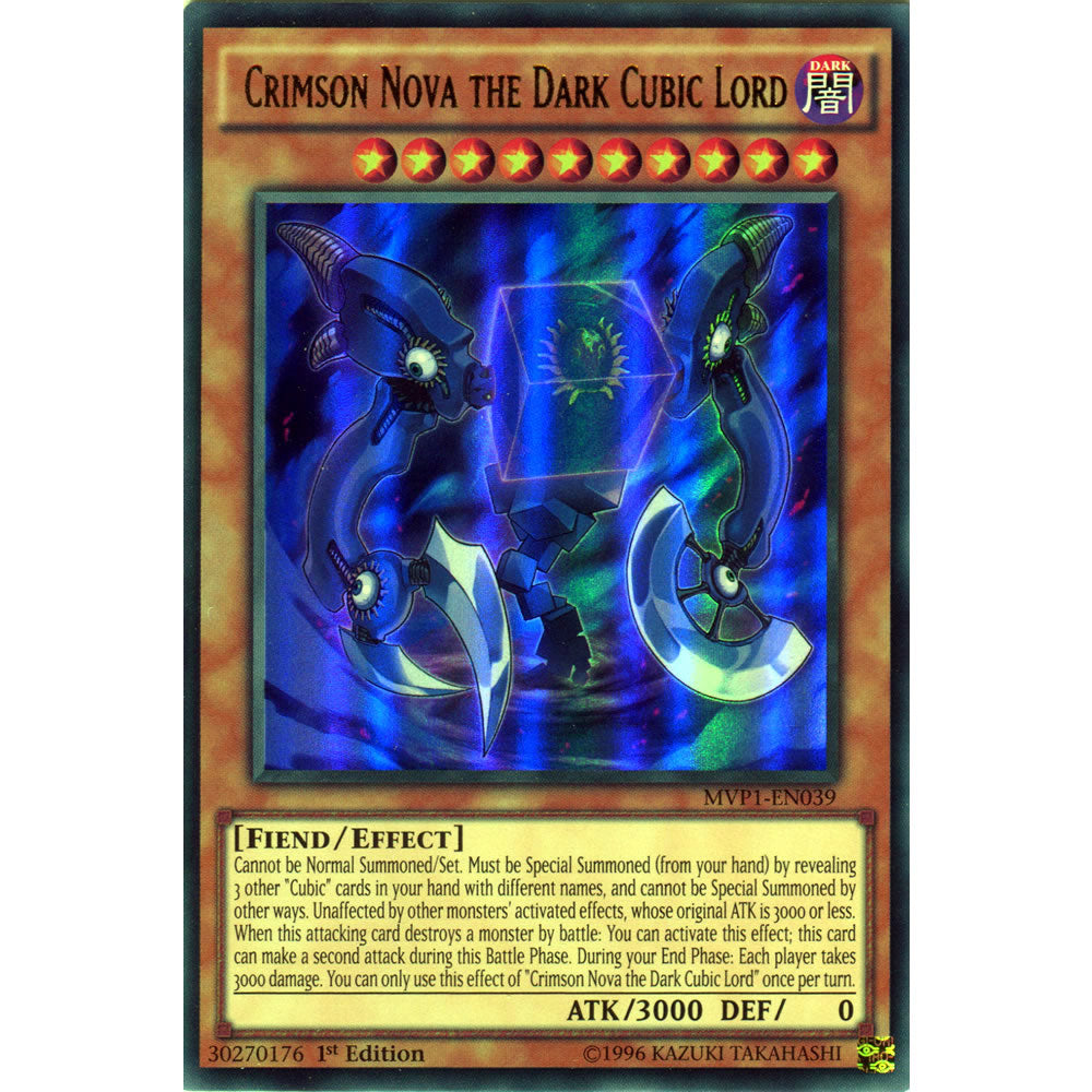 Crimson Nova the Dark Cubic Lord MVP1-EN039 Yu-Gi-Oh! Card from the The Dark Side of Dimensions Movie Pack Set