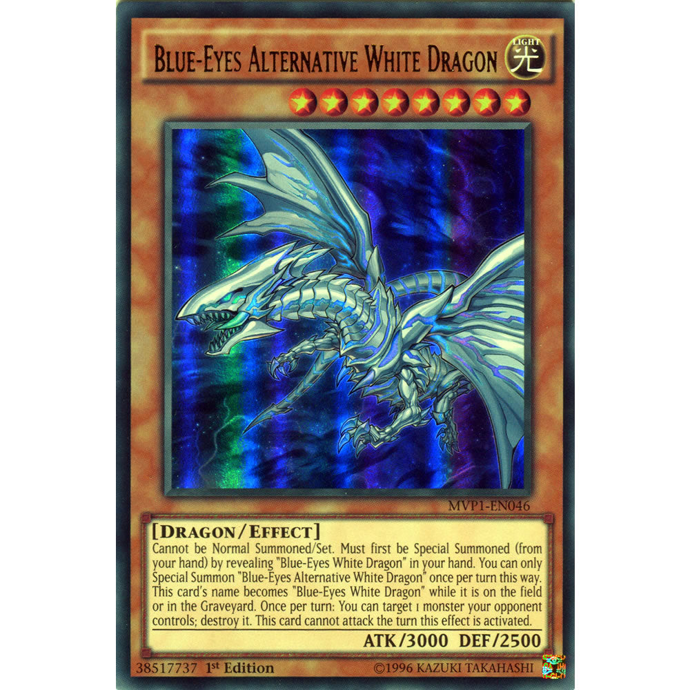 Blue-Eyes Alternative White Dragon MVP1-EN046 Yu-Gi-Oh! Card from the The Dark Side of Dimensions Movie Pack Set